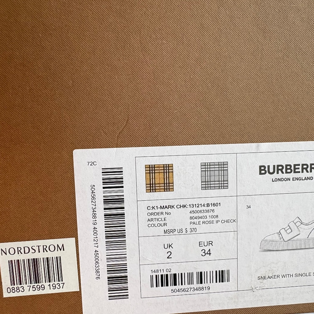 Burberry sneakers with single strap